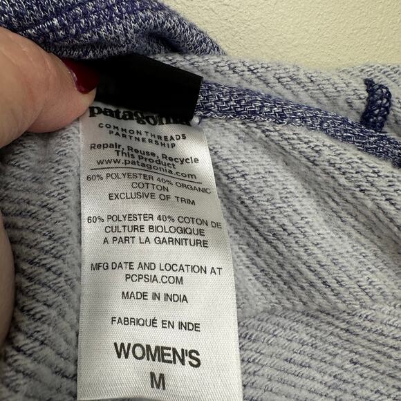 Patagonia Women's Cloud Stack Hoody Full Zip in Blue Butterfly Medium Organic - Picture 11 of 14